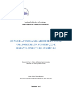 Dissertação - Relatório - Marta Baptista - Os Pais No Jardim de Infância - Uma Parceria Na Construção e Desenvolvimento Do Curriculo