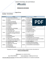 Psicología Clínica UREG: Plan de Estudios 10 Semestres