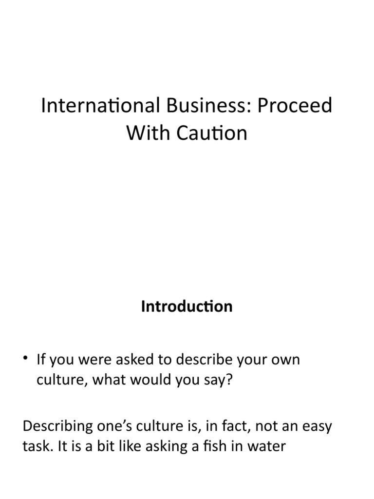 Navigating Culture in International Business | PDF | Etiquette ...