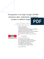 Precipitation in AA7449 Aluminium Alloy and Implications on Internal Stresses