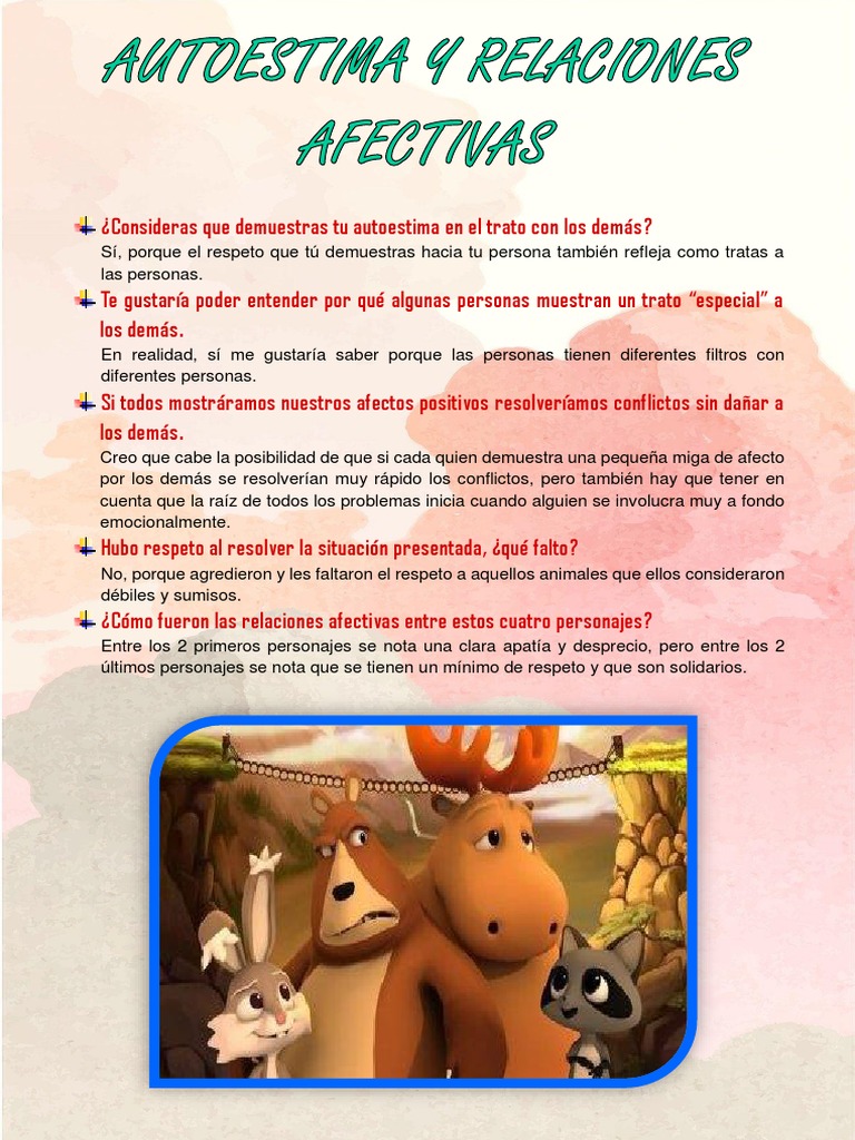 AUTOESTIMA Y RELACIONES AFECTIVAS-4r10 PDF | PDF