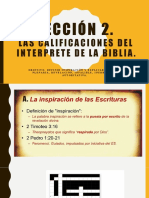 Las calificaciones del intérprete de la Biblia