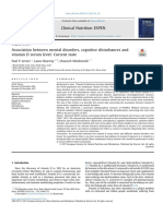 Association Between Mental Disorders, Cognitive Disturbances and Vitamin D Serum Levels PDF