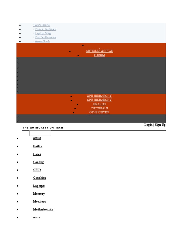 Tom'S Guide Tom'S Hardware Laptop Mag Toptenreviews Anandtech PDF