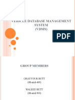 Vehicle Database Management System (VDMS)