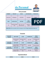 Resumen Curricular de Jhonny Piña