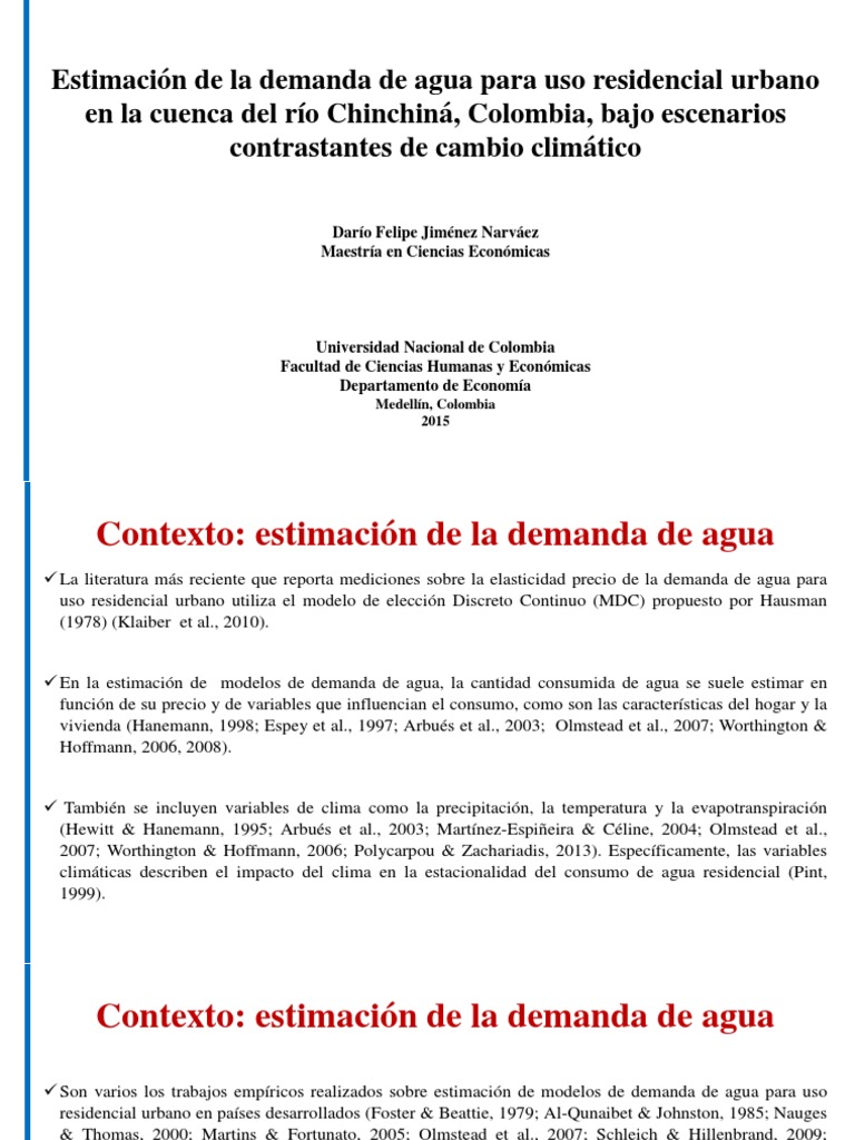 Demanda de agua en Manizales y clima | PDF | Clima | Muestreo ...