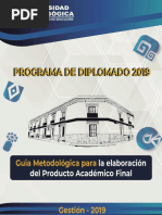 Guía Metodológica para la elaboración del Producto Académico Final (PAF)