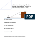 Jarak Perahu ke Tebing 80m dengan Sudut 30