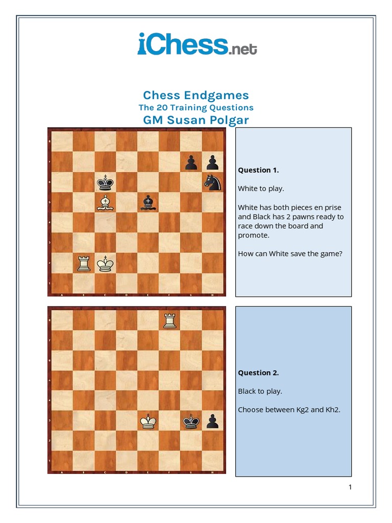 Puzzles - Chess Endgames | PDF | Competitive Games | Game Theory