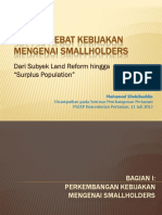 Sketsa Debat Kebijakan Mengenai Smallholders