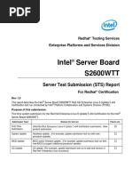 Intel Server Board S2600WTT: Server Test Submission (STS) Report