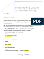 MOP For HNBGW Config On Redundant Serving Node