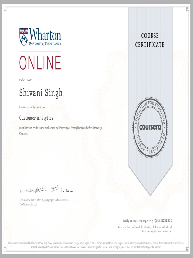 Coursera Customer Analytics PDF | PDF | Learning | Behavior Modification