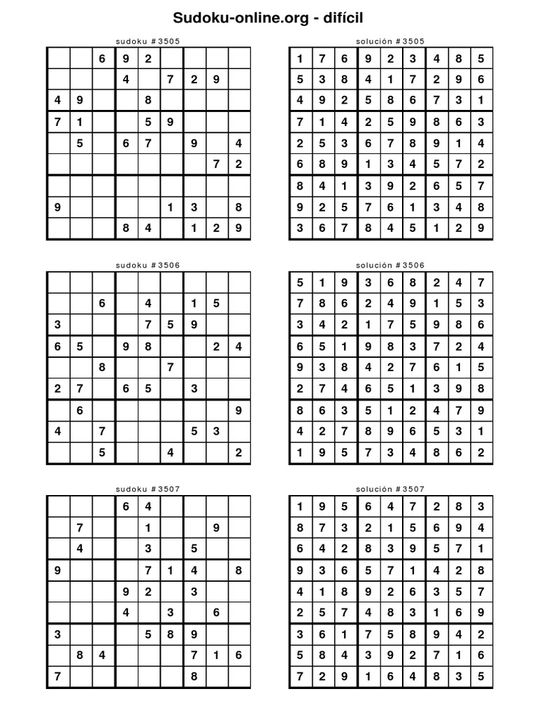 Sudokus Mas o Dificil | PDF | Problemas computacionales Juegos de estrategia abstractos