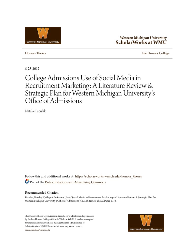 Social Media in College Admissions Strategy | PDF | Social Media ...