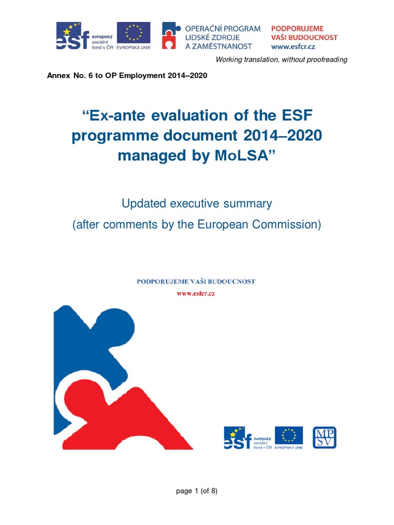 Ex Ante Evaluation Meaning