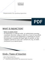 Contents: What Is Injunction? Types of Injunction Requirements For Granting Injunction