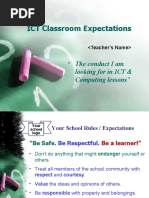 ICT Classroom Expectations: The Conduct I Am Looking For in ICT & Computing Lessons" "