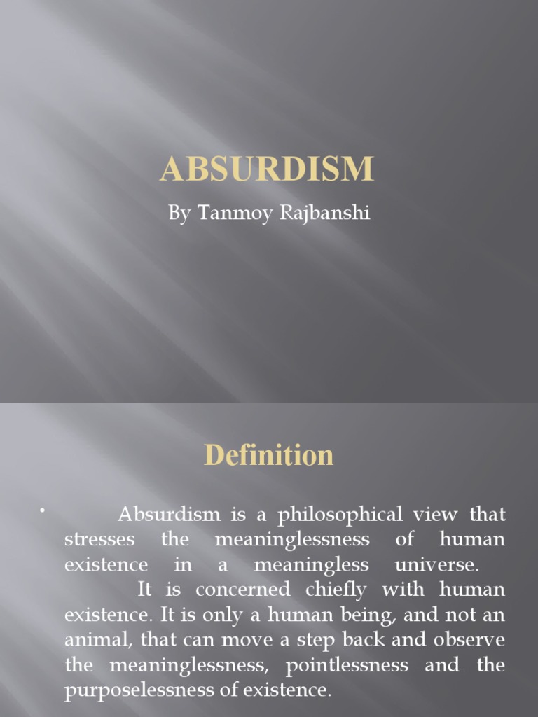 Absurdism: by Tanmoy Rajbanshi | PDF