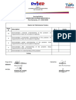 Scoring Rubric Computer Systems Servicing 11 First Semester, S.Y. 2019-2020