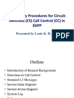 Elementary Procedures For Circuit-Switched (CS) Call Control (CC) in 3Gpp