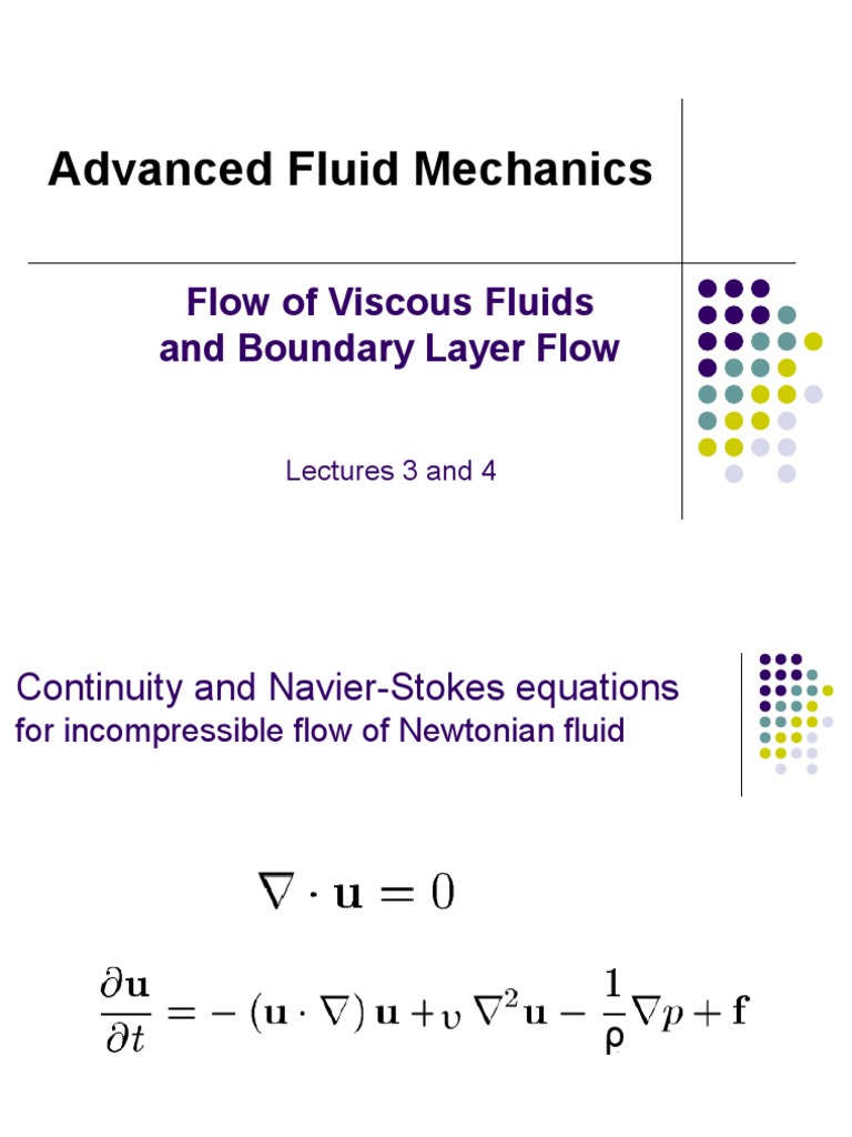 Flow of Viscous Fluids and Boundary Layer Flow | PDF | Fluid Mechanics ...