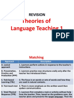 Theories of Language Teaching 1: Revision