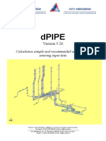 Dpipe: Calculation Sample and Recommended Sequence For Entering Input Data