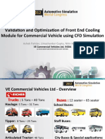 Validation and Optimization of Front End Cooling Module For Commercial Vehicle Using CFD Simulation