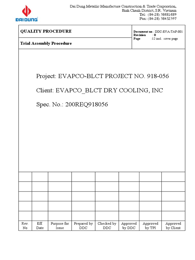 Trial Assembly Procedure PDF