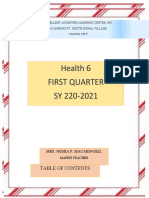Health 6 First Quarter Learning Module