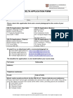Celta Application Form: For Office Use