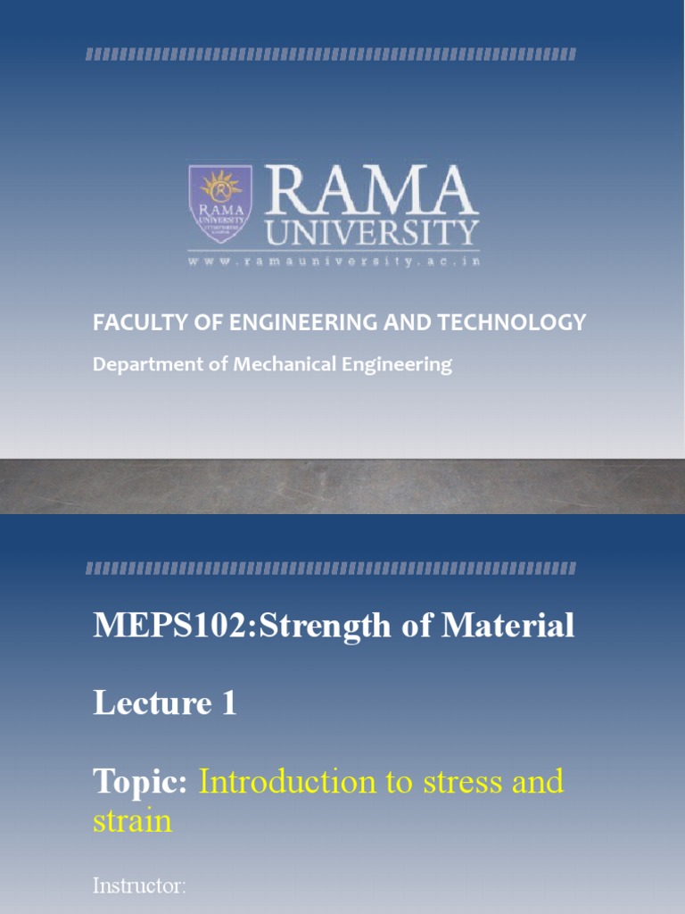 Introduction to Strength of Materials | PDF | Stress (Mechanics) | Bending