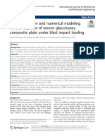 Experimentation and Numerical Modeling On The Response of Woven Glass/epoxy Composite Plate Under Blast Impact Loading