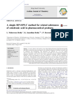 A Simple RP HPLC Method For Related Substances of Zole - 2017 - Arabian Journal