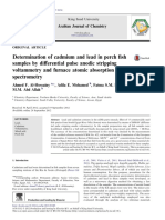 Determination of Cadmium and Lead in Perch Fish Samples by - 2017 - Arabian Jou PDF