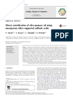 Direct Esterification of Olive Pomace Oil Using Mesopo - 2017 - Arabian Journal