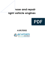 Learner Guide - AURLTE002 - Diagnose and Repair Light Vehicle Engines