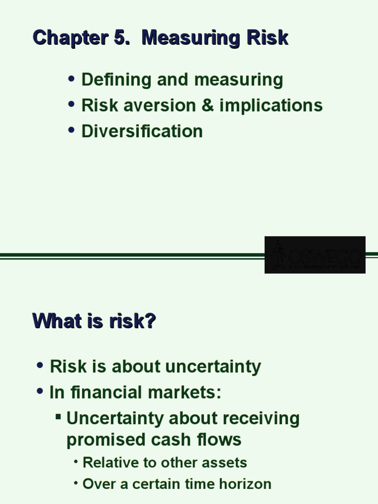 Chapter 5. Measuring Risk Chapter 5. Measuring Risk | PDF ...