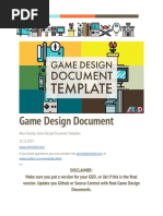 Game Design Document Template