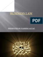 Business Law: Presented by Faheem Altaf
