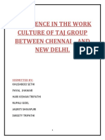 Difference in The Work Culture of Taj Group Between Chennai and New Delhi