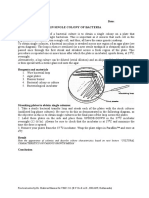 Streaking To Obtain Single Colony of Bacteria: Practical No.: Date