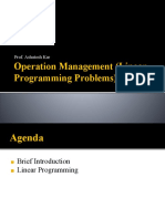 Operation Management (Linear Programming Problems) : Prof. Ashutosh Kar