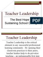 Teacher Leadership: The Best Hope For Sustaining School Change