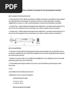 Explain in Detail All Three Methods of Analysis For The Prestressed Members Under Flexure