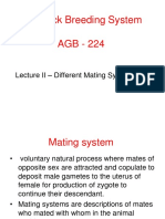 Livestock Breeding System AGB - 224: - Different Mating Systems