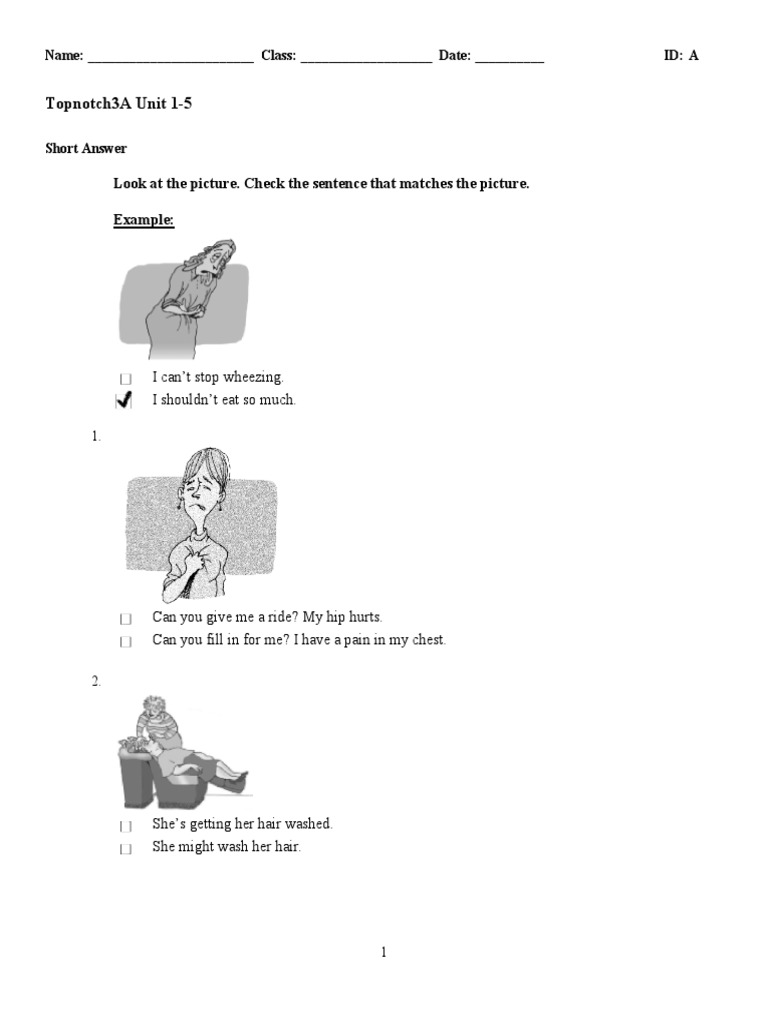 Topnotch 3A Unit 15 PDF Language Mechanics Linguistics
