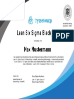 Lean Six Sigma Black Belt: June 30, 2020 at Headquarter Office in Eschen